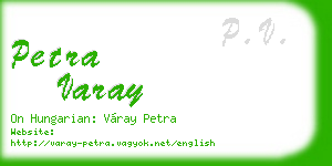 petra varay business card